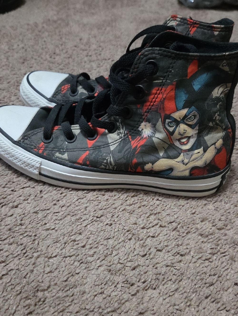 Converse Women’s Black Harley Quinn High-Top Sneakers